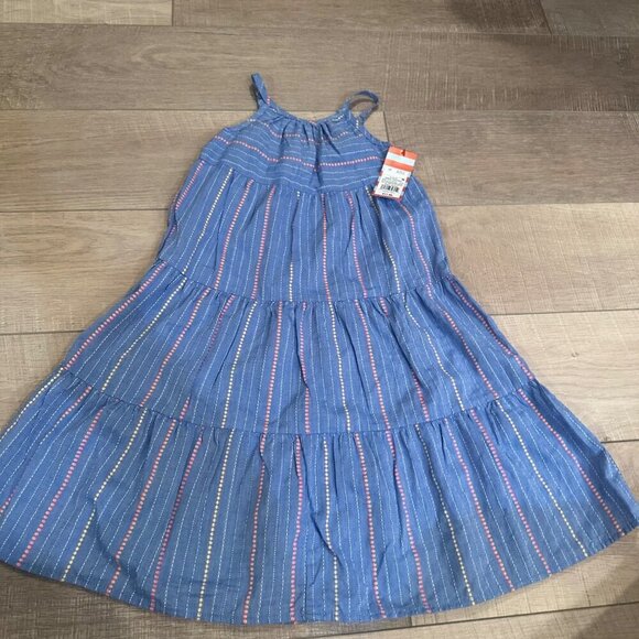 CAT & JACK GIRLS 3T BLUE SUN DRESS NEW - Picture 1 of 7